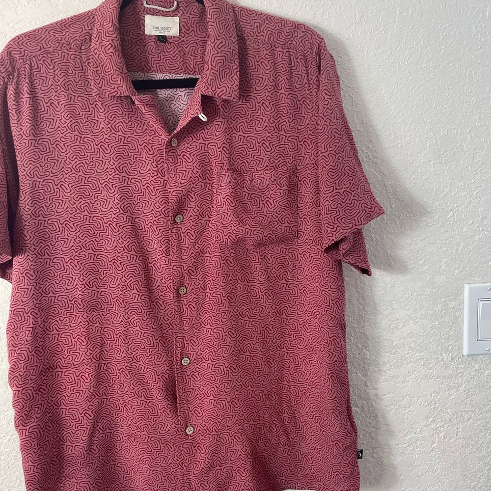 Civil Society Short Sleeve Shirt Sz L